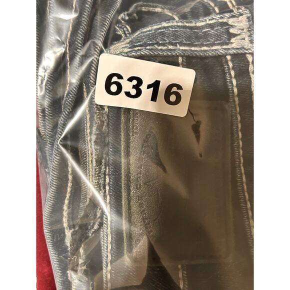 Big Star Vintage Jeans Womens 26XL Liv Boot Dark Wash Distressed Denim Low Rise - Picture 9 of 9